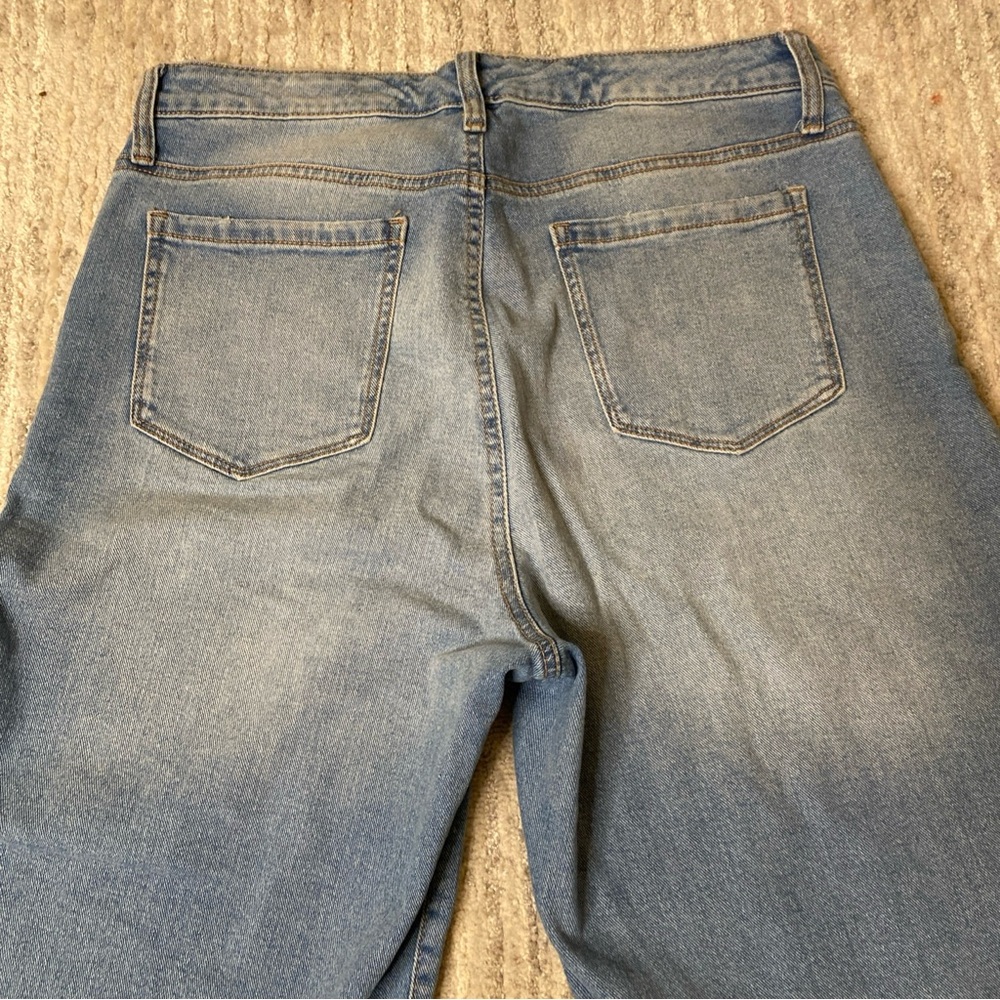 Style & Co High Rise Wide Crop Jeans Size 14 Blue Denim - Picture 11 of 11